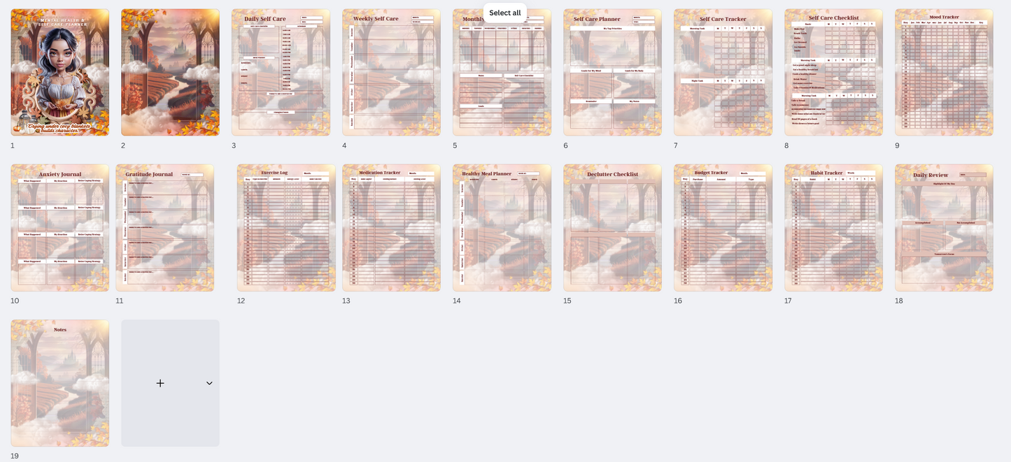 Mental Health & Self Care Planner (PLR)