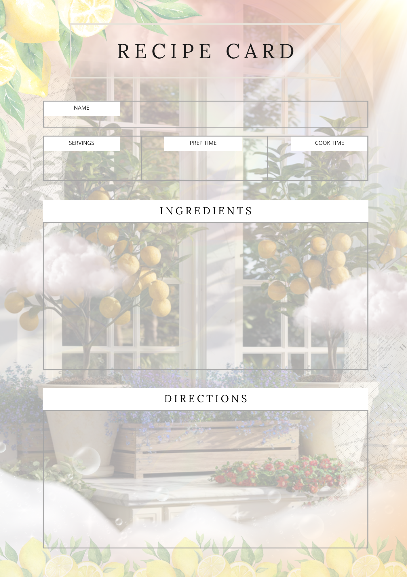 Recipe Card Tracker (PLR)