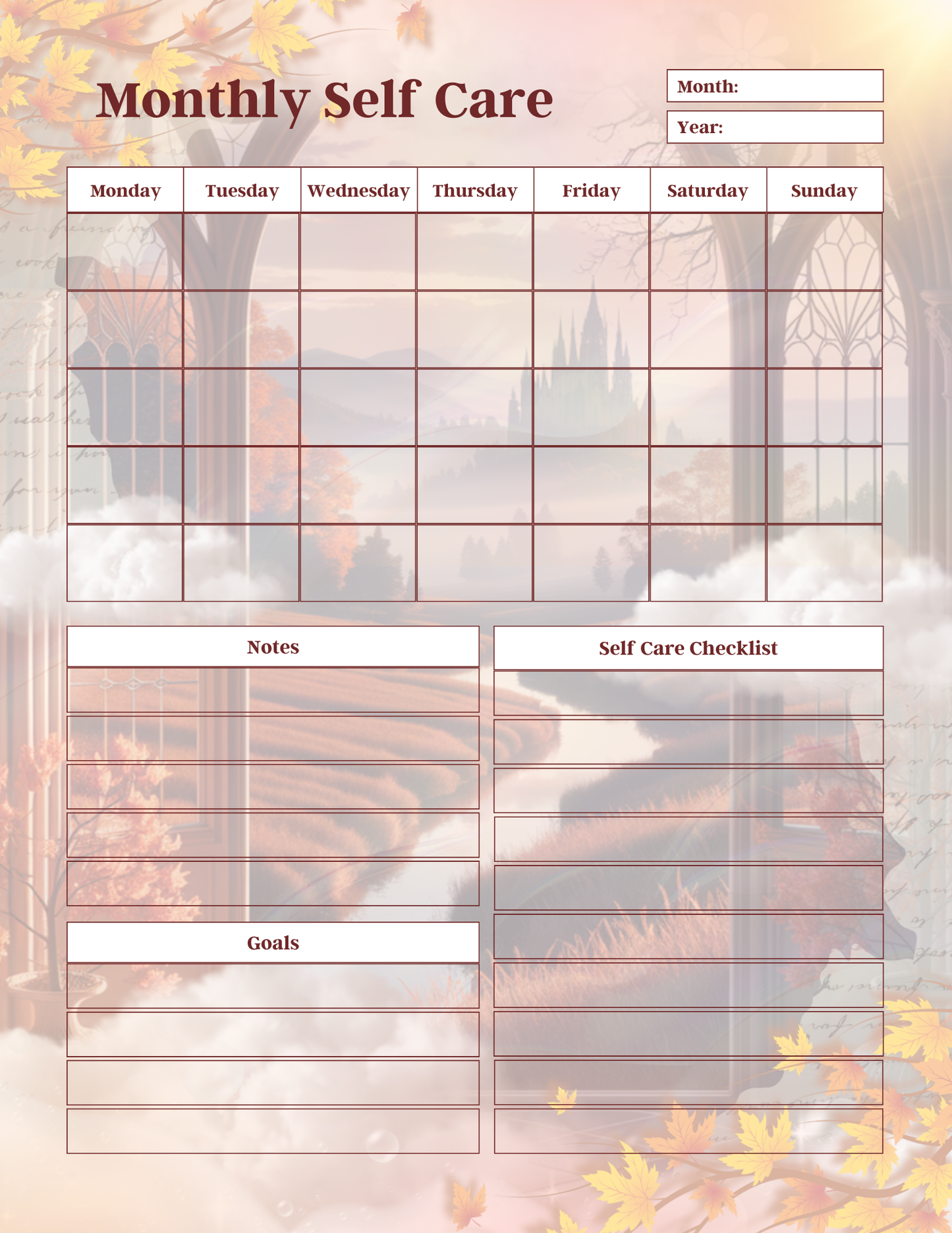 Mental Health & Self Care Planner (PLR)