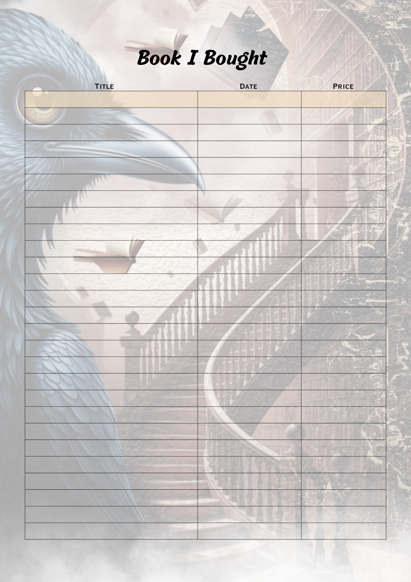 Reading Planner – Dark Academia (PLR)