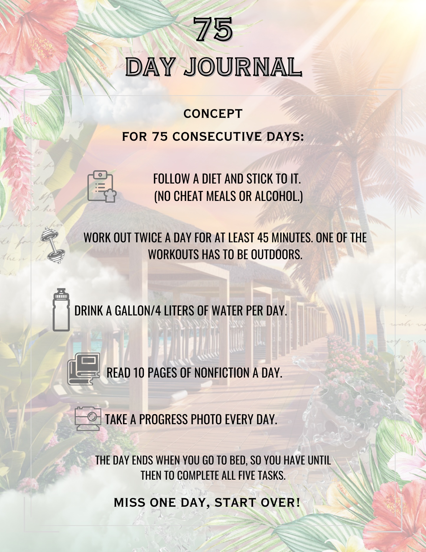 75 Day Challenge Journal (PLR)