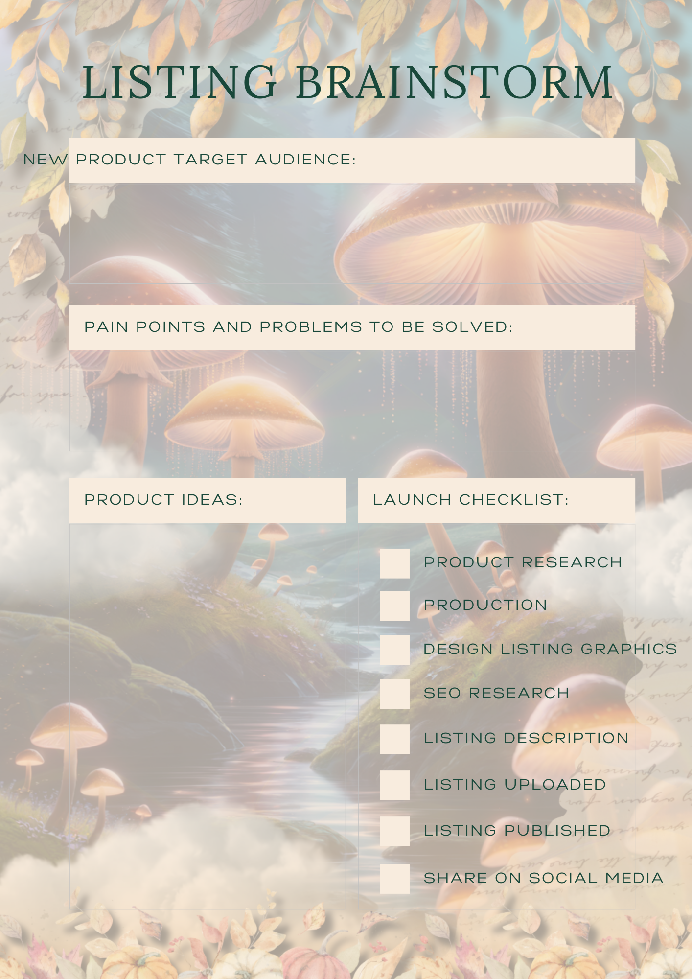 Etsy Shop Planner (PLR)