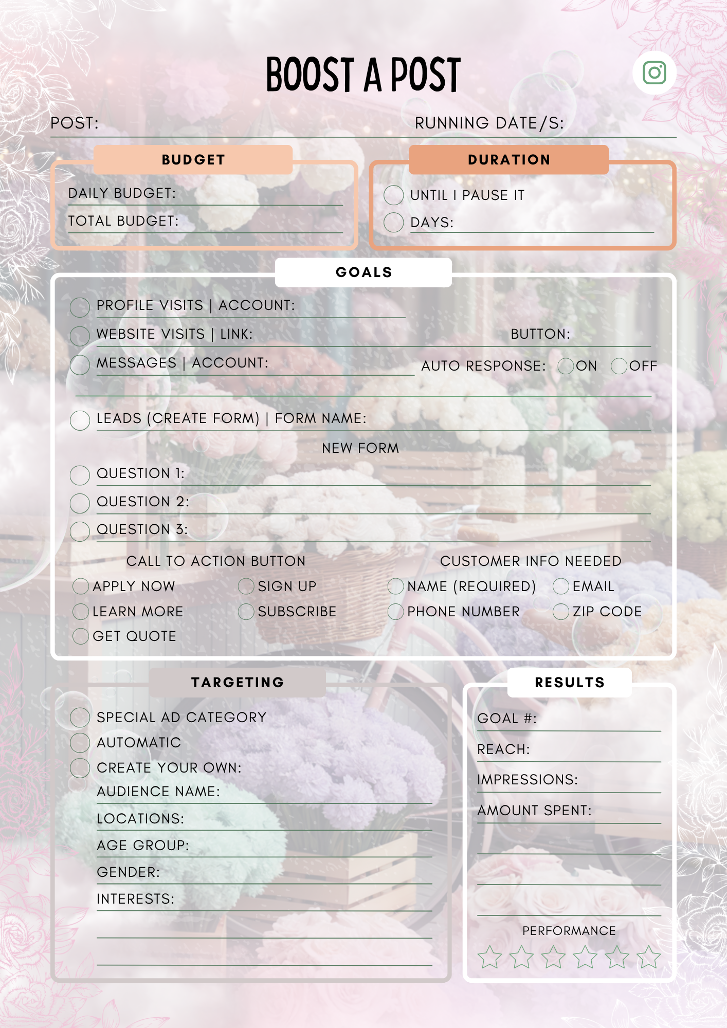 Instagram Planner (PLR)