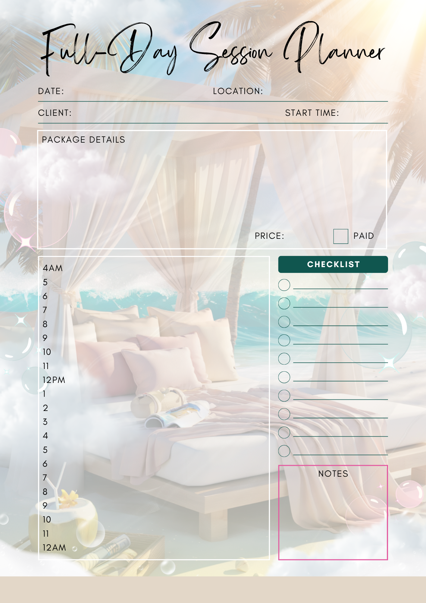 Photography Planner (PLR)