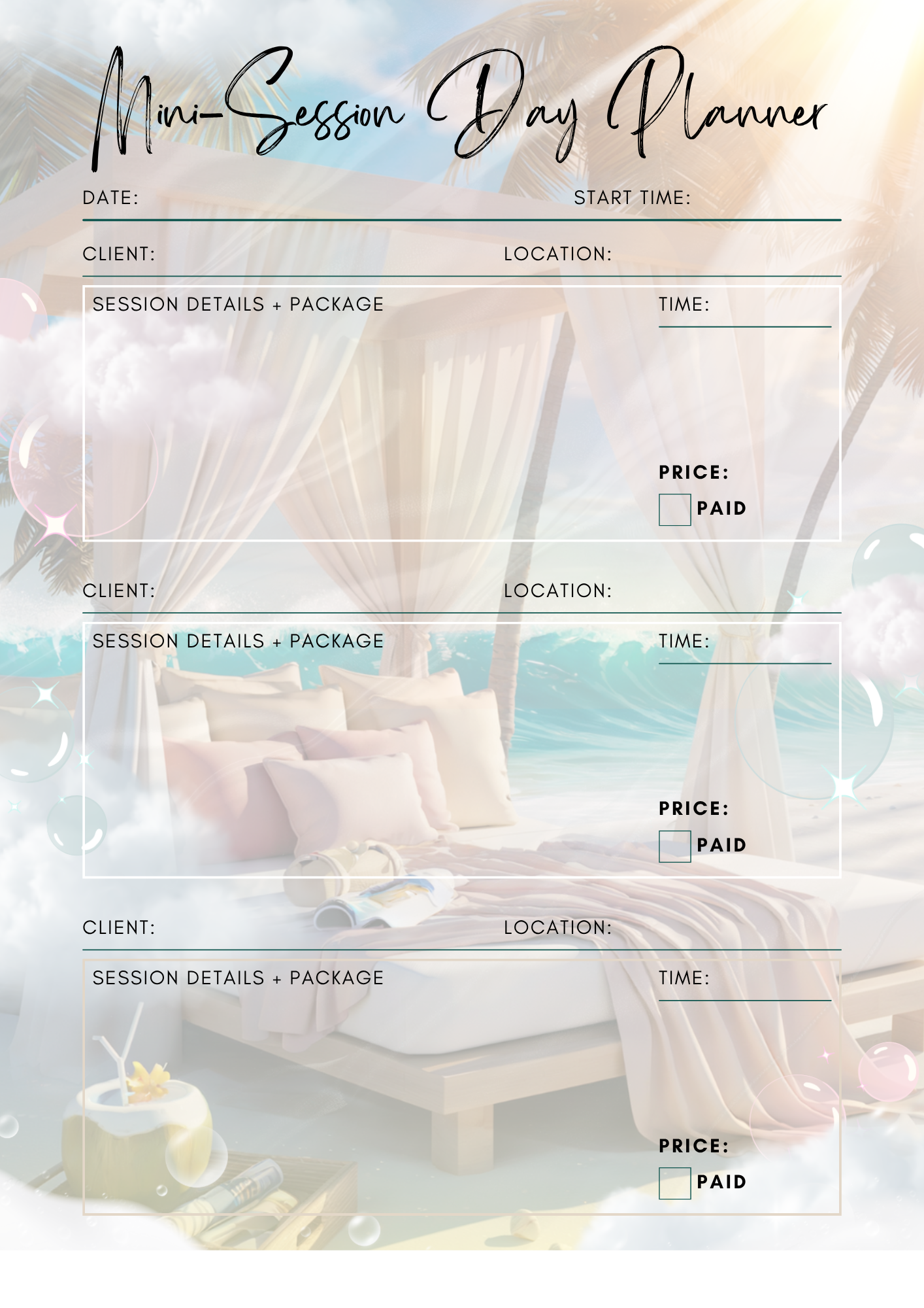 Photography Planner (PLR)